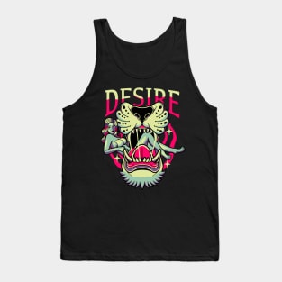 Girl Tiger Vintage Traditional Tattoo Tank Top